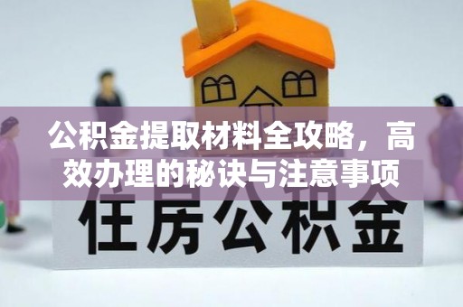大溪公积金提取材料全攻略，高效办理的秘诀与注意事项