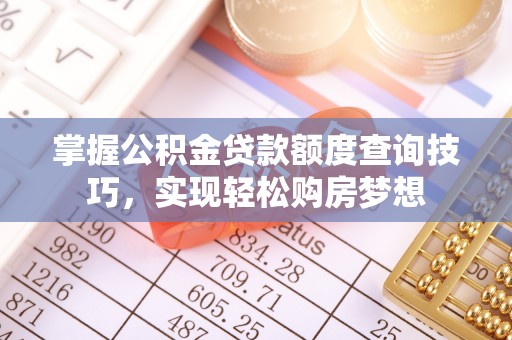 大溪掌握公积金贷款额度查询技巧，实现轻松购房梦想