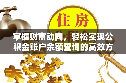 大溪掌握财富动向，轻松实现公积金账户余额查询的高效方式
