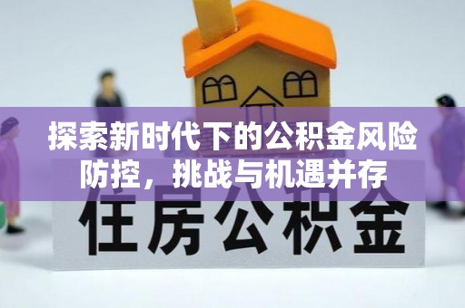 大溪探索新时代下的公积金风险防控，挑战与机遇并存