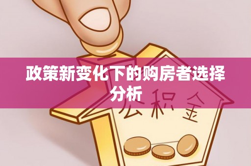 大溪政策新变化下的购房者选择分析
