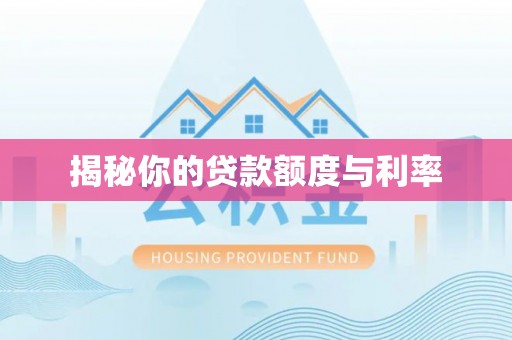 大溪揭秘你的贷款额度与利率