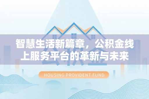 大溪智慧生活新篇章，公积金线上服务平台的革新与未来