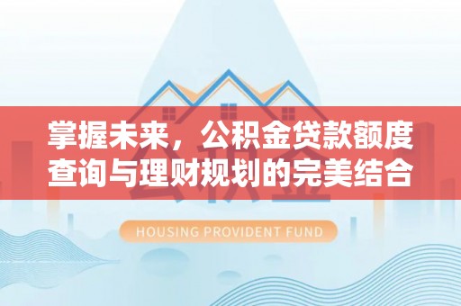 大溪掌握未来，公积金贷款额度查询与理财规划的完美结合