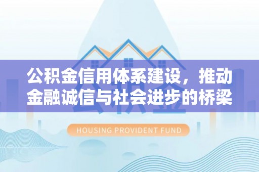 大溪公积金信用体系建设，推动金融诚信与社会进步的桥梁