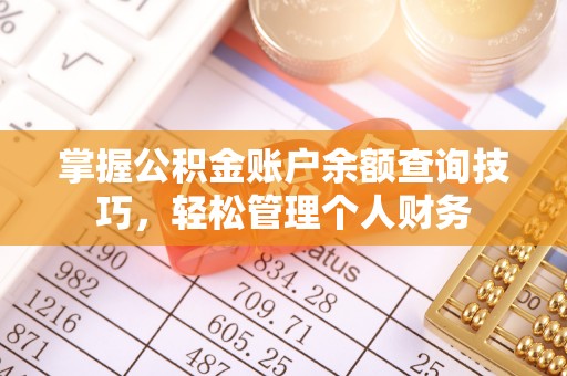 大溪掌握公积金账户余额查询技巧，轻松管理个人财务