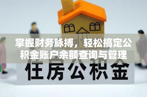 大溪掌握财务脉搏，轻松搞定公积金账户余额查询与管理