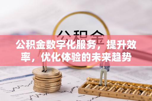 大溪公积金数字化服务，提升效率，优化体验的未来趋势