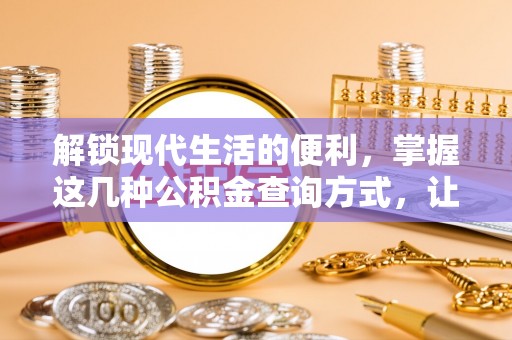 大溪解锁现代生活的便利，掌握这几种公积金查询方式，让理财更轻松
