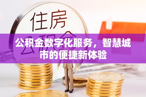 大溪公积金数字化服务，智慧城市的便捷新体验