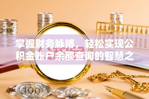 大溪掌握财务脉搏，轻松实现公积金账户余额查询的智慧之道